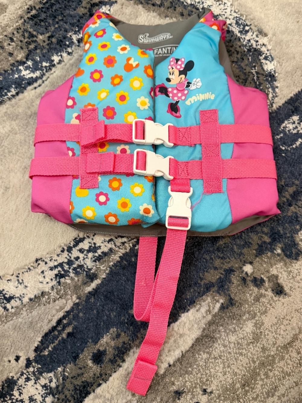 SwimWays Disney Minnie Mouse Child Life Jacket Vest 33-55 lbs